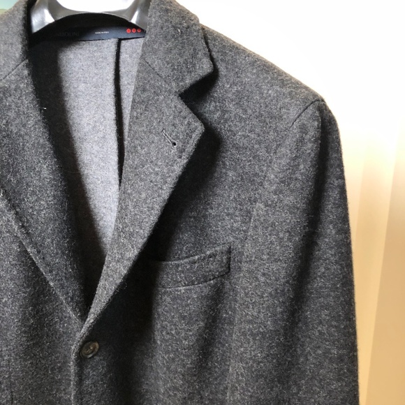 TOMBOLINI Men's Wool Topcoat - Charcoal Gray, Size Euro 50 (US 40) - Picture 2 of 8